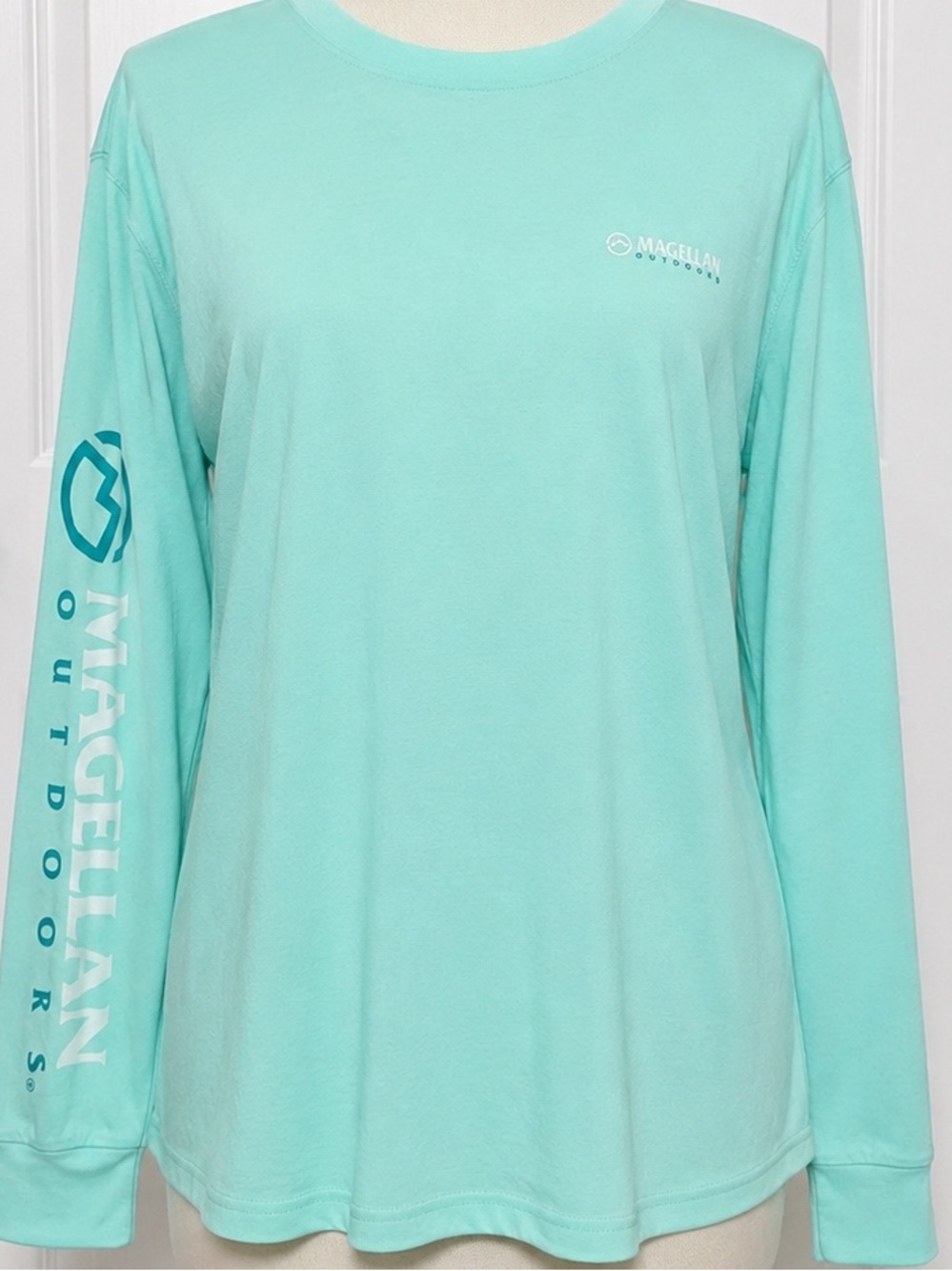 Magellan Outdoors Womens Long-Sleeve Tee in Mint Green